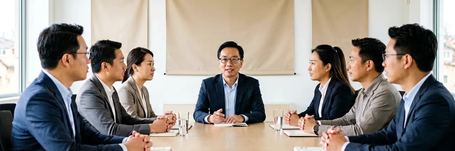 Projects Overview Board — ambassadors reviewing proposals around a table